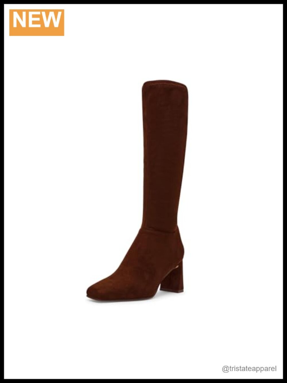 Knee-High Snip Toe Block Heel Boots – Leather Lined